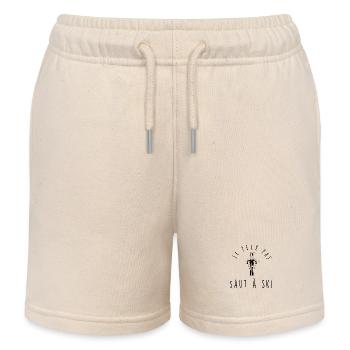 Ich kann nicht, ich habe Skispringen - Kinder Organic Joggingshorts Mini Bolter von Stanley/Stella - Natur - Vorne