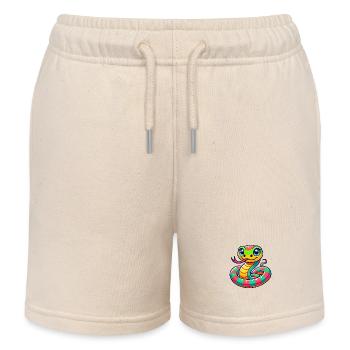 Snake - Kids Organic Sweat Shorts by Stanley/Stella - soft Ecru - Front