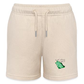 Drapeau de l’Arabie Saoudite en Arabie Saoudite Carte SA - Short de jogging enfant bio Stanley/Stella - écru doux - Devant