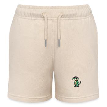 krokodil comic cool - Kinder Organic Joggingshorts Mini Bolter von Stanley/Stella - Natur - Vorne