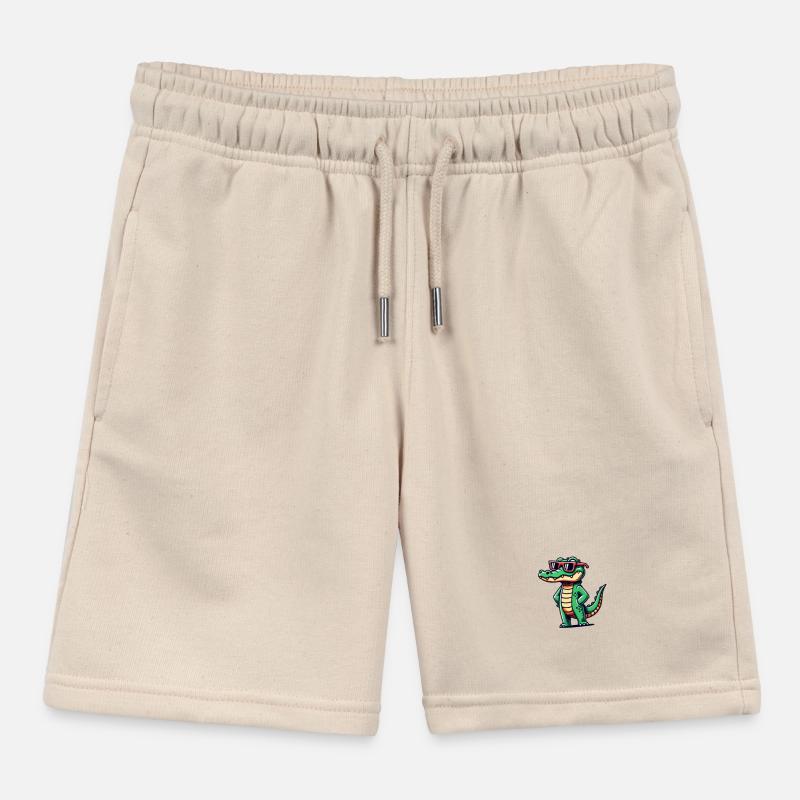 Crocodile Comic Cool Kids Organic Sweat Shorts by Stanley/Stella