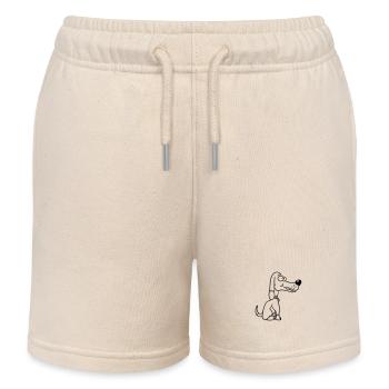 Hund Sitzt Lustig Glücklich Welpe Haustier Comic - Kinder Organic Joggingshorts Mini Bolter von Stanley/Stella - Natur - Vorne