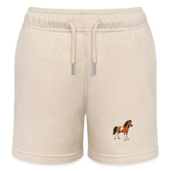 Cheval petit réel - Short de jogging enfant bio Stanley/Stella - écru doux - Devant