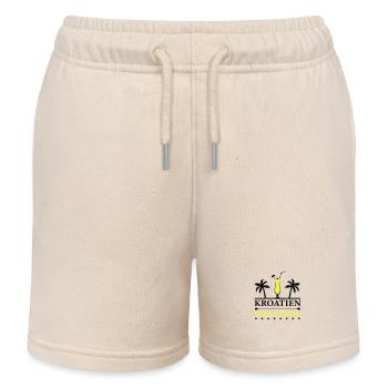 Croatia Party Crew - Kids Organic Sweat Shorts by Stanley/Stella - soft Ecru - Front