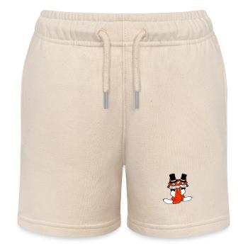 2 Füchse Freunde Zylinder Herren Monokel Brille - Kinder Organic Joggingshorts Mini Bolter von Stanley/Stella - Natur - Vorne