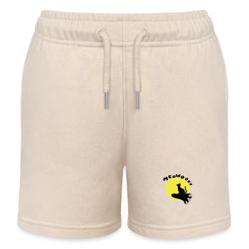 Lustige süße Katze heult minimalistische Illustration - Kinder Organic Joggingshorts Mini Bolter von Stanley/Stella - Natur - Vorne