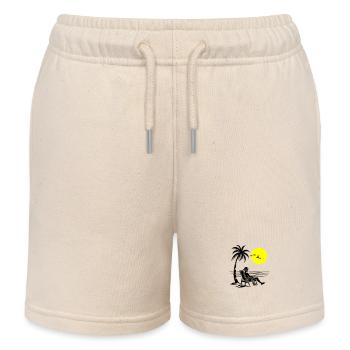 Summer Beach Holidays - Kids Organic Sweat Shorts by Stanley/Stella - soft Ecru - Front