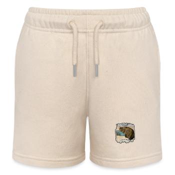 Dicke Katze - Kinder Organic Joggingshorts Mini Bolter von Stanley/Stella - Natur - Vorne