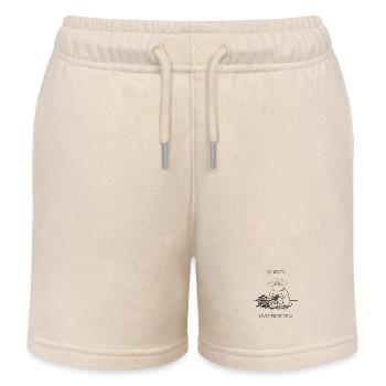 Strick und Frieden – Humor mit Haltung - Kinder Organic Joggingshorts Mini Bolter von Stanley/Stella - Natur - Vorne