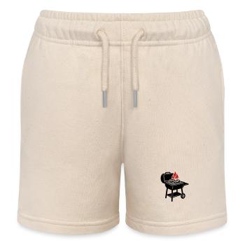 Grillen Steak Flamme - Kinder Organic Joggingshorts Mini Bolter von Stanley/Stella - Natur - Vorne