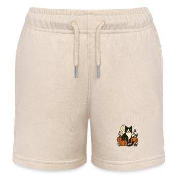 Mondschein-Kürbiskatzen-Szene - Kinder Organic Joggingshorts Mini Bolter von Stanley/Stella - Natur - Vorne