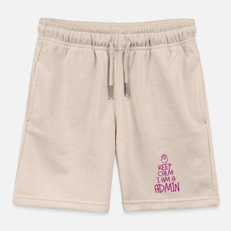 Keep Calm Admin cool Admin Geschenk Kinder Organic Joggingshorts Mini Bolter von Stanley/Stella
