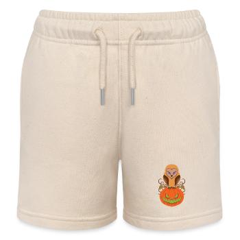 Gruselige Eule Gruseliges Kürbisgesicht Halloween Kostüm - Kinder Organic Joggingshorts Mini Bolter von Stanley/Stella - Natur - Vorne
