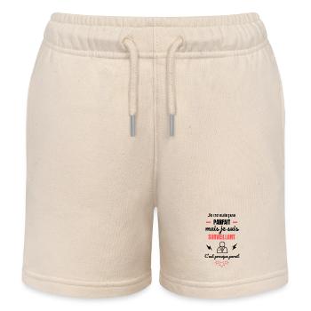 Je ne suis pas parfait mais je suis surveillant - Short de jogging enfant bio Stanley/Stella - écru doux - Devant