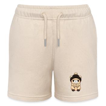 Alpaga Animal bébé bande dessinée - Short de jogging enfant bio Stanley/Stella - écru doux - Devant