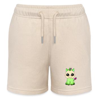 Kleines Einhorn - Kinder Organic Joggingshorts Mini Bolter von Stanley/Stella - Natur - Vorne