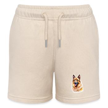 Belgischer Schäferhund Wasserfarben - Kinder Organic Joggingshorts Mini Bolter von Stanley/Stella - Natur - Vorne