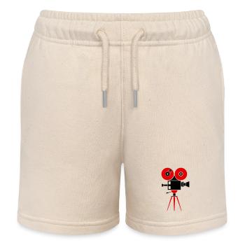 camera - Kids Organic Sweat Shorts by Stanley/Stella - soft Ecru - Front