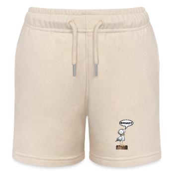Seagull speech bubble embarrassment - Kids Organic Sweat Shorts by Stanley/Stella - soft Ecru - Front