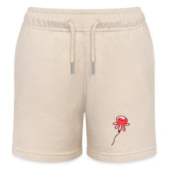 Oktopus Luftballon fliegt süß Kind glücklich Comic - Kinder Organic Joggingshorts Mini Bolter von Stanley/Stella - Natur - Vorne