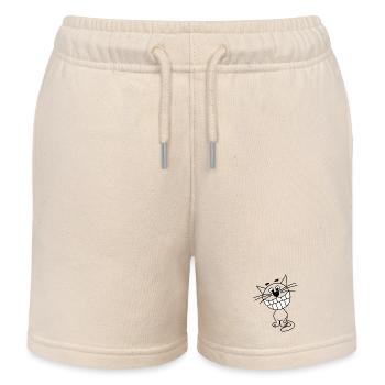Grinsekatze - Kinder Organic Joggingshorts Mini Bolter von Stanley/Stella - Natur - Vorne