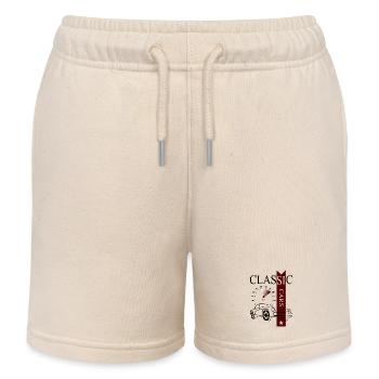 Automobile Classic Cars - Kids Organic Sweat Shorts by Stanley/Stella - soft Ecru - Front