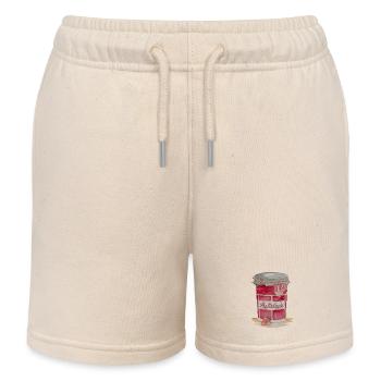 Ratfoodz' Rattelade (Backprint) by RatzDesign - Kinder Organic Joggingshorts Mini Bolter von Stanley/Stella - Natur - Vorne