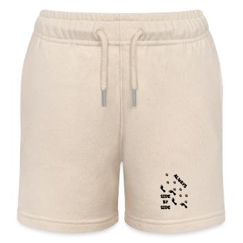 Side by side with dog * - Kids Organic Sweat Shorts by Stanley/Stella - soft Ecru - Front
