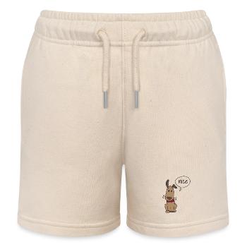 Mignon chien - Short de jogging enfant bio Stanley/Stella - écru doux - Devant
