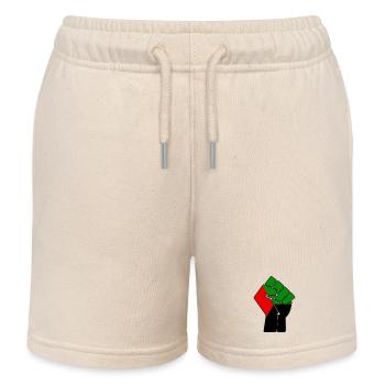 POING MADA - Short de jogging enfant bio Stanley/Stella - écru doux - Devant