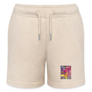 Graffiti ART - Kinder Organic Joggingshorts Mini Bolter von Stanley/Stella - Natur - Vorne