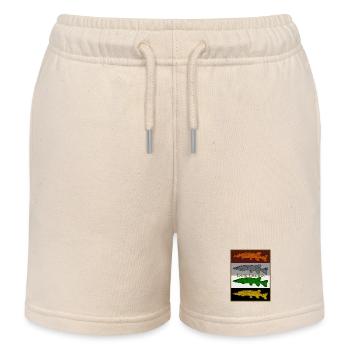 Buntes Hecht Design - Kinder Organic Joggingshorts Mini Bolter von Stanley/Stella - Natur - Vorne