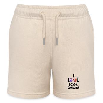 Oma Statement Großmutter Pensionistin Alte Frau - Kinder Organic Joggingshorts Mini Bolter von Stanley/Stella - Natur - Vorne