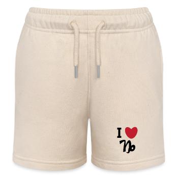 Horoskop Herz Statement Tierkreiszeichen Steinbock - Kinder Organic Joggingshorts Mini Bolter von Stanley/Stella - Natur - Vorne