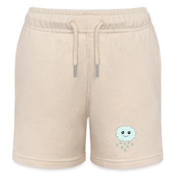 Kawaii Cloud Kawaii Chibi Kawaii Face - Kids Organic Sweat Shorts by Stanley/Stella - soft Ecru - Front