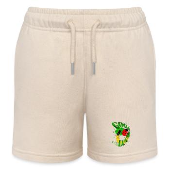 GOOD LUCK Horseshoe Clover Ladybug - Kids Organic Sweat Shorts by Stanley/Stella - soft Ecru - Front