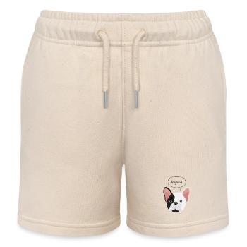 Français Bulldog Bonjour - Short de jogging enfant bio Stanley/Stella - écru doux - Devant