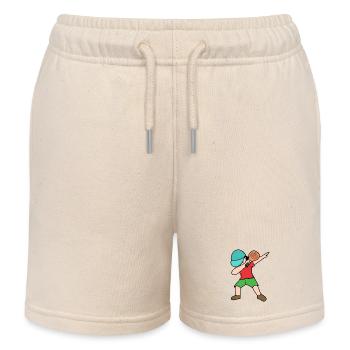 Padelspiel Racket Padel Spieler Tennis Aufschlag - Kinder Organic Joggingshorts Mini Bolter von Stanley/Stella - Natur - Vorne