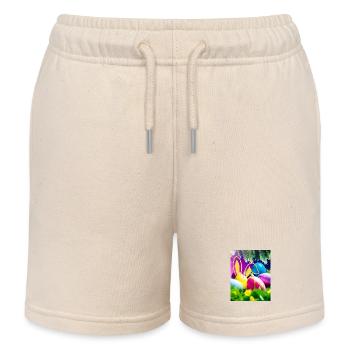 Ostereier mit Bunny-Umriss Hasenohren - Kinder Organic Joggingshorts Mini Bolter von Stanley/Stella - Natur - Vorne