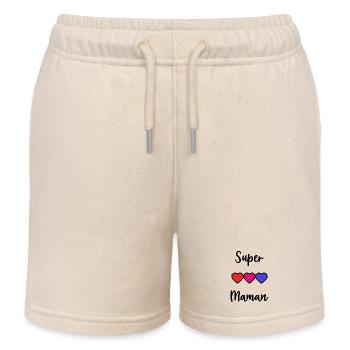 SUPER MAMAN - Short de jogging enfant bio Stanley/Stella - écru doux - Devant