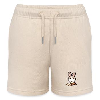 Bunny Baker: Der Teig-Delighter - Kinder Organic Joggingshorts Mini Bolter von Stanley/Stella - Natur - Vorne