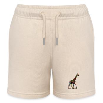 Giraffe - Kinder Organic Joggingshorts Mini Bolter von Stanley/Stella - Natur - Vorne