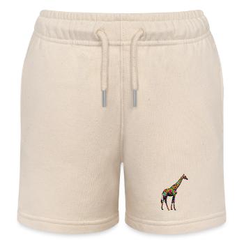 Giraffe - Kinder Organic Joggingshorts Mini Bolter von Stanley/Stella - Natur - Vorne