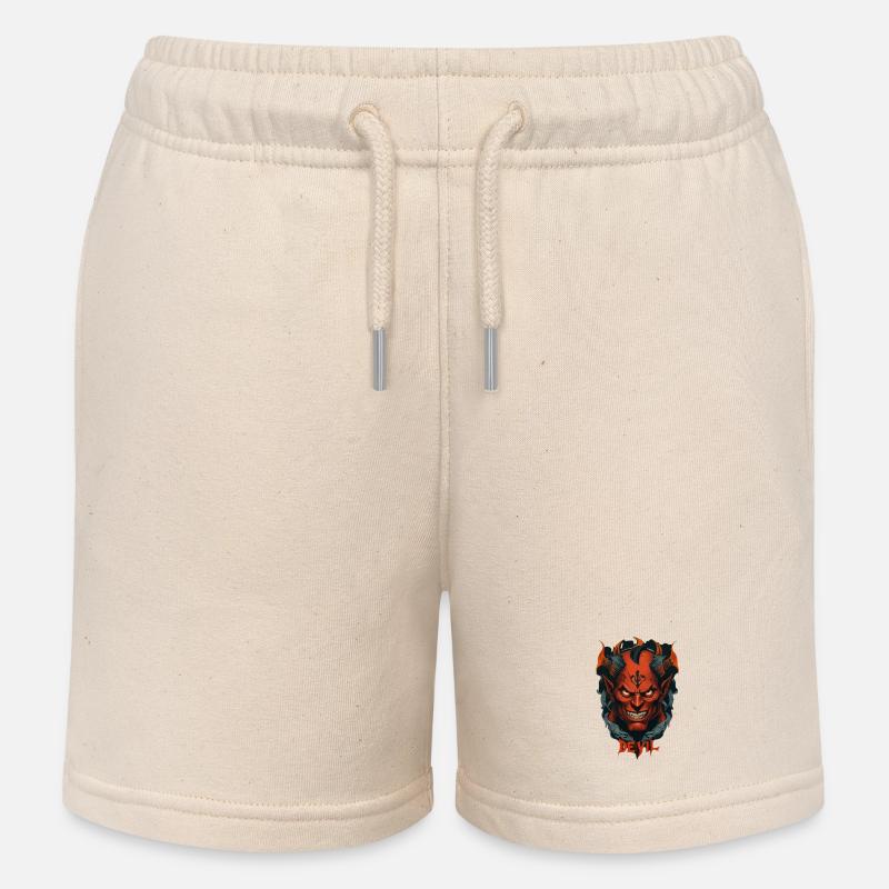 Devil - Short de jogging enfant bio Stanley/Stella - écru doux