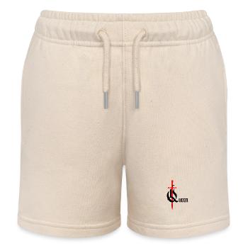 Gothique Queen Design avec épée avec texte noir - Short de jogging enfant bio Stanley/Stella - écru doux - Devant
