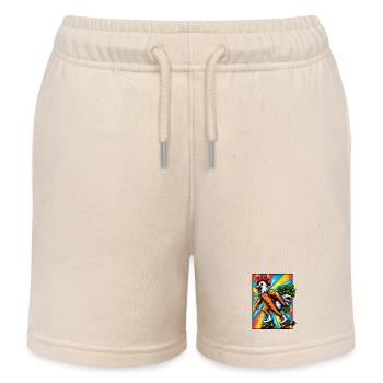 Rollschuh Karotte Hahn - Kinder Organic Joggingshorts Mini Bolter von Stanley/Stella - Natur - Vorne