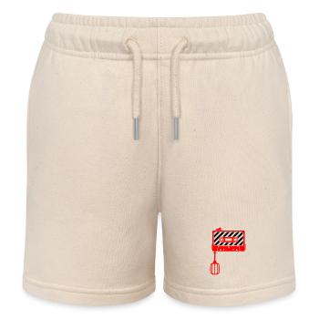 Mixtape vs. Mixer – Retro Musik Kult Design - Kinder Organic Joggingshorts Mini Bolter von Stanley/Stella - Natur - Vorne