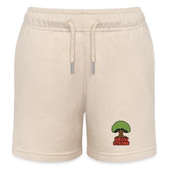 Grow Strong Tree Retro - Short de jogging enfant bio Stanley/Stella - écru doux - Devant