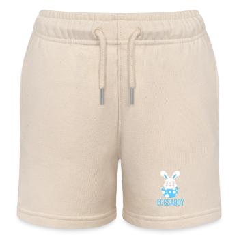 Werdende Mutter Ostern Gender Reveal - Kinder Organic Joggingshorts Mini Bolter von Stanley/Stella - Natur - Vorne