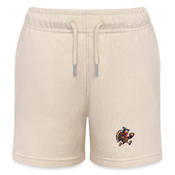 Thanksgiving Football Truthahn - Kinder Organic Joggingshorts Mini Bolter von Stanley/Stella - Natur - Vorne